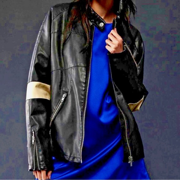 NWOT Free People Ryder Sport Vegan Moto Jacket - Picture 4 of 7